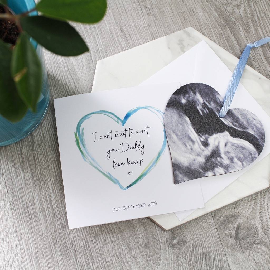 Pregnancy Scan Removable Heart And Card Letterbox Gift, 1 of 6