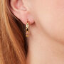 Tourmaline And Gold Plated Silver Hoop Earrings, thumbnail 8 of 8