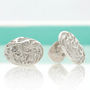 Solid Sterling Silver Baroque Cufflinks, thumbnail 2 of 4
