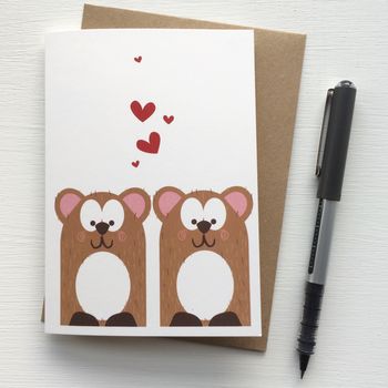 Mr And Mrs Bear Wedding Anniversary And Valentines Card, 2 of 8