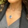 Blossom Sapphire 925 Sterling Silver Necklace, thumbnail 2 of 3