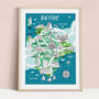 Devon Map Print, thumbnail 1 of 2