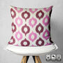Pink Drops Hand Woven Ikat Cushion Covers, thumbnail 4 of 7
