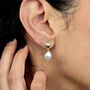 Gold Plated Natural Keshi Pearl Drop Modern Earrings, thumbnail 3 of 5