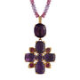 Bathsheba Amethyst Ruby Cross Pendant, thumbnail 1 of 3