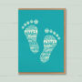 New Baby Card ‘Baby Boy Feet’, thumbnail 4 of 5