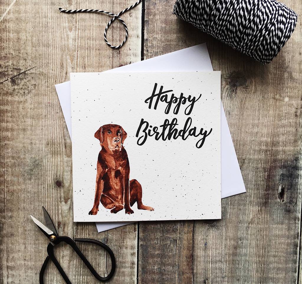 Happy Birthday Labrador Card By Izzy & Pop | notonthehighstreet.com