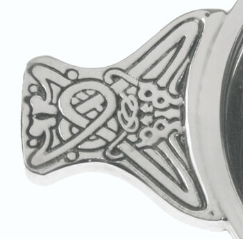Pewter Quaich With Celtic Knot Pattern, 3 of 8
