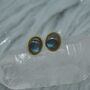 Labradorite Sterling Silver Stud Earrings, thumbnail 4 of 8