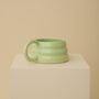 Green Handmade Wavy Ceramic Mug, thumbnail 2 of 6