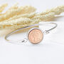 Half Penny Year Coin Bangle Bracelet 1971 To 1983, thumbnail 1 of 9