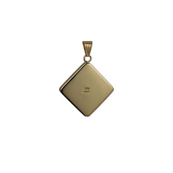 Handmade Square 9ct Gold Locket With Hand Engraving, 6 of 9