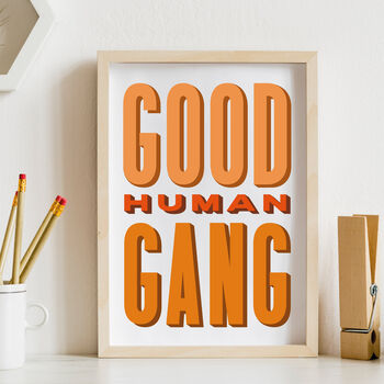 Good Human Gang Retro Print, 7 of 12