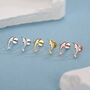 Sterling Silver Dolphin 16 G Flat Back Earrings, thumbnail 4 of 11