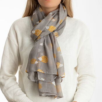 Hedgehog Print Scarf, 2 of 7