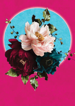 Celestial Bloom Moon – Floral Statement Art Print, 2 of 5