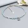Calm And Light Aquamarine Gemstone Bracelet, thumbnail 1 of 3