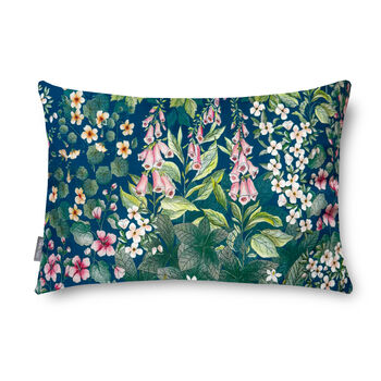 Luxury Super Soft Velvet Cushion Cottage Garden Teal, 5 of 5