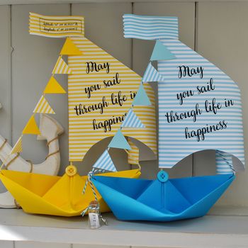 Personalised Wedding Sail Boat Card, 3 of 12