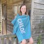 Personalised Beach Towel With Appliqued Letters, thumbnail 4 of 8