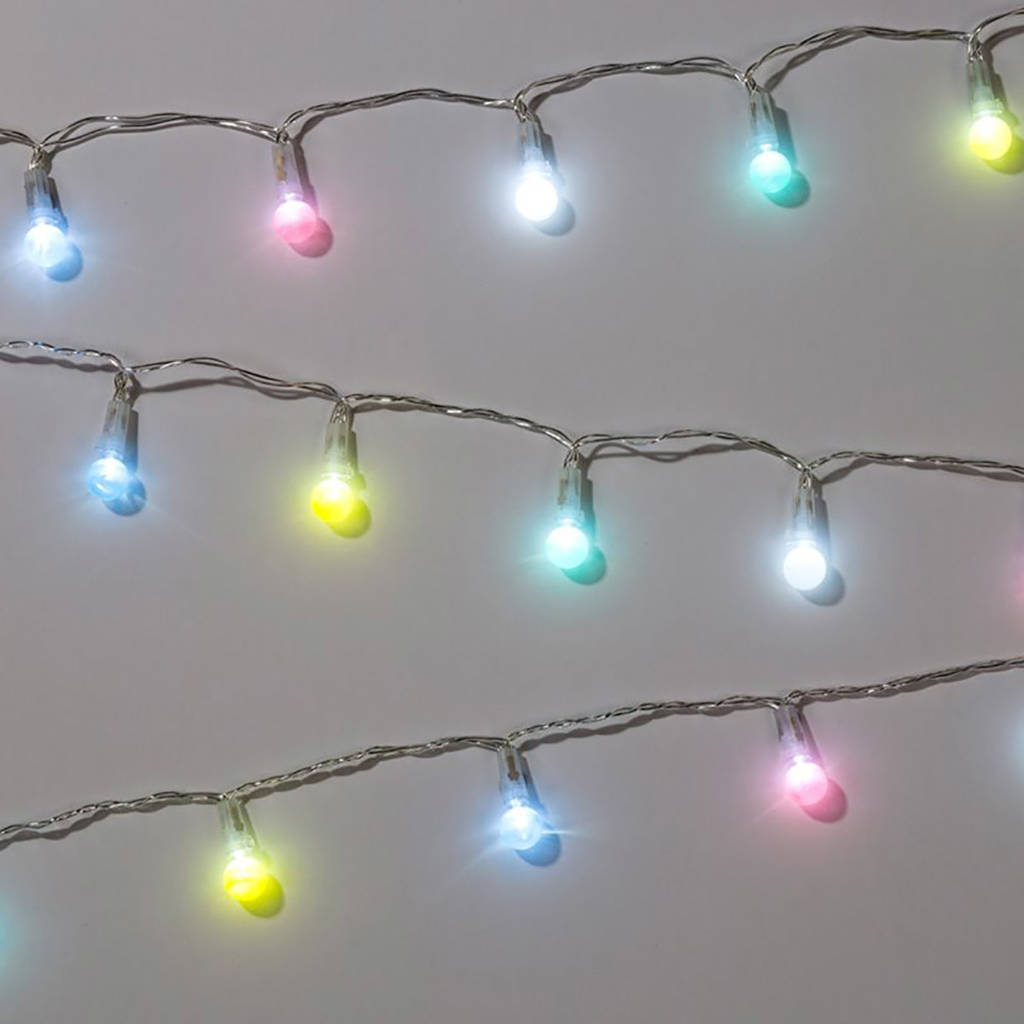 pastel mini festoon fairy lights by postbox party