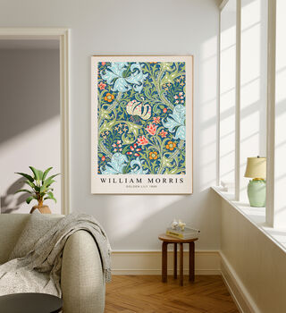 William Morris Set Of Two Green Golden Lily Art Print, 3 of 4