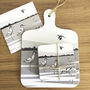 Avocet Mini Chopping Board With Coaster Set And Card, thumbnail 1 of 7