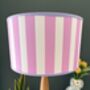 Carnival Lampshade In Candy Pink Deckchair Stripe, thumbnail 4 of 9