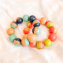 Chunky Vibrant Resin And Wood Beaded Bracelet, thumbnail 1 of 3