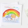 New Baby Card For Rainbow Baby, Christening Card ..4v1a, thumbnail 2 of 7