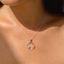 Blue Opal Organic Circle Necklace, thumbnail 4 of 7
