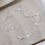 Sterling Silver Shimmer Chain Anklet, thumbnail 1 of 3