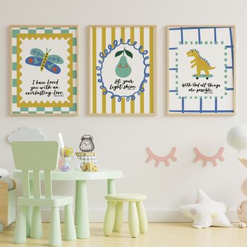 Let Your Light Shine Pear Nursery Print, 2 of 8