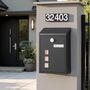 Wall Mounted Post Box With Lock And Nameplate, thumbnail 1 of 7