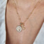 18k Gold Vermeil Plated Initial Zodiac Necklace, thumbnail 2 of 8