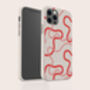 Red And Pink Swirl Lines Eco Phone Case, thumbnail 4 of 5