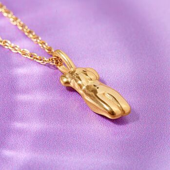 Gold Plated Bust Necklace, 4 of 7