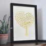Personalised Wedding Tree Gold Foil Print, thumbnail 3 of 3