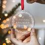 Engaged Couple First Christmas Personalised Decoration, thumbnail 7 of 7