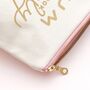 Mum Slogan Print Canvas Cosmetic Pouch, thumbnail 6 of 10
