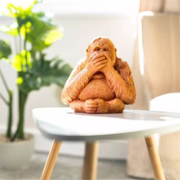 Three Monkey Garden Ornaments See Hear Speak No Evil, 6 of 12