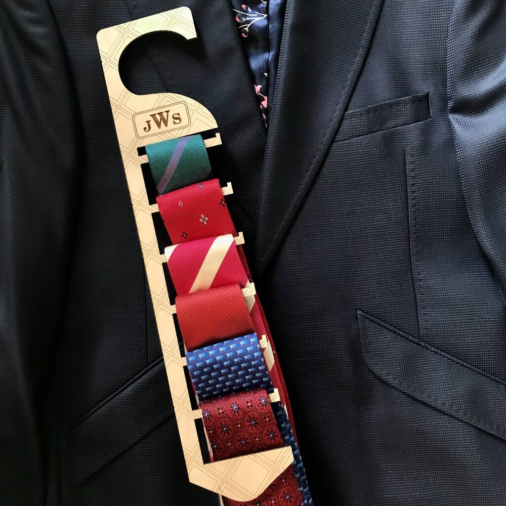 Personalised Stylish Tie Hanger For Him, 1 of 3