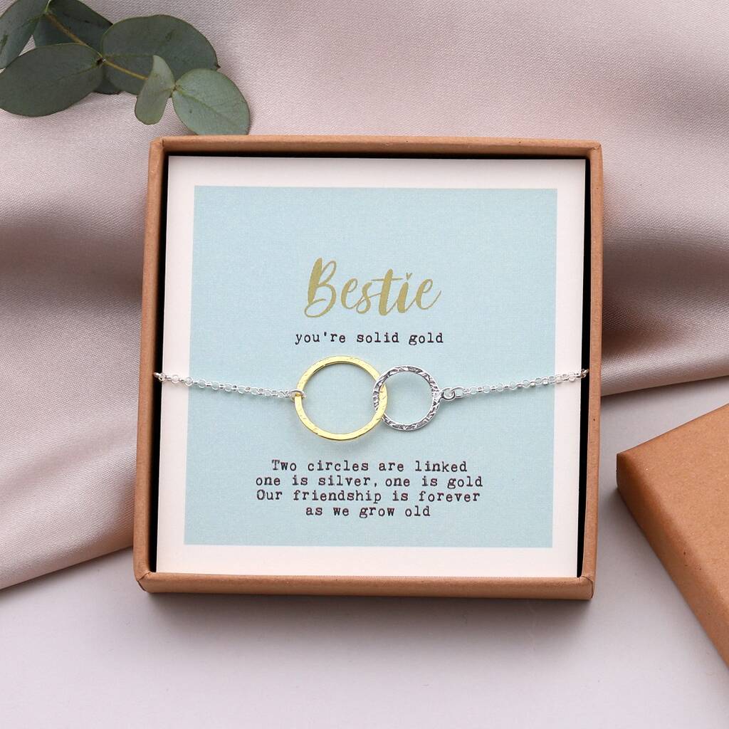 Silver And Gold Circle Bestie Bracelet By Attic | notonthehighstreet.com