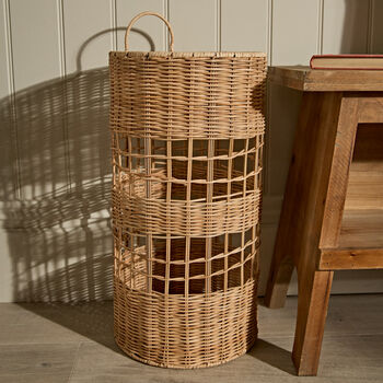 Free Standing Rattan Umbrella Basket, 3 of 6
