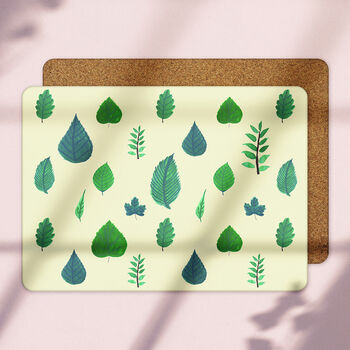 Melamine And Cork Leaf Placemats, 3 of 6