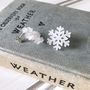 Perspex And Silver Snowflake Stud Earrings, thumbnail 1 of 8