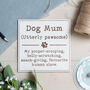 Dog Mum Definition Wooden Sign, thumbnail 2 of 3