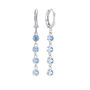 Ellica Turquoise Silver Droplet Huggie Earrings, thumbnail 1 of 2
