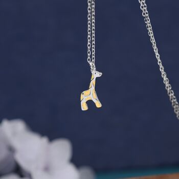 Sterling Silver Tiny Giraffe Necklace, 6 of 12