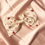 Heart Print Euphrasie Hair Bow, thumbnail 4 of 6